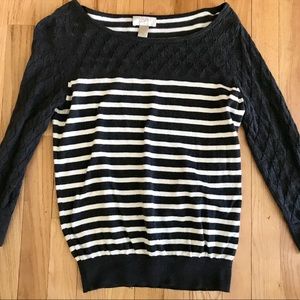 Gray Striped Sweater